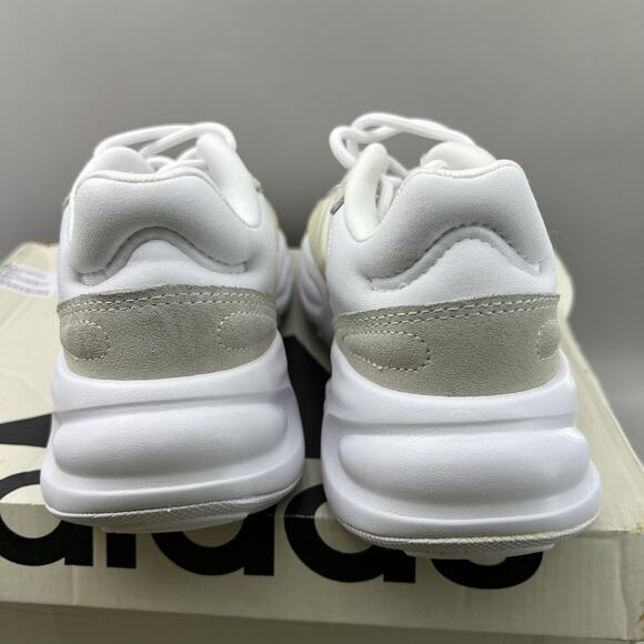 Adidas Ozelle Running Shoes Women's 6.5 White Bronze Cloudfoam Comfort Sneakers - Picture 4 of 10